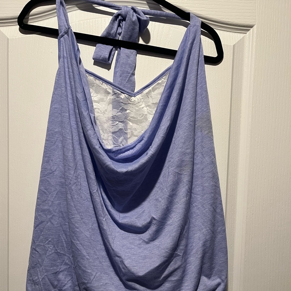 Rosegal Halter top lavender and white lace